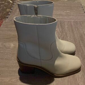 Seychelles cream/ivory heeled boots
